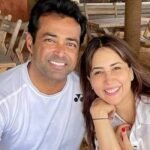 Kim Sharma and Leander Paes