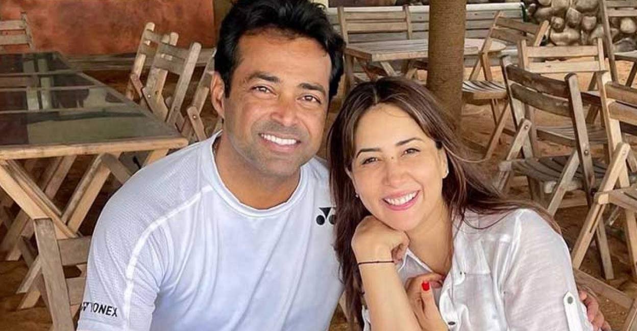 Kim Sharma and Leander Paes