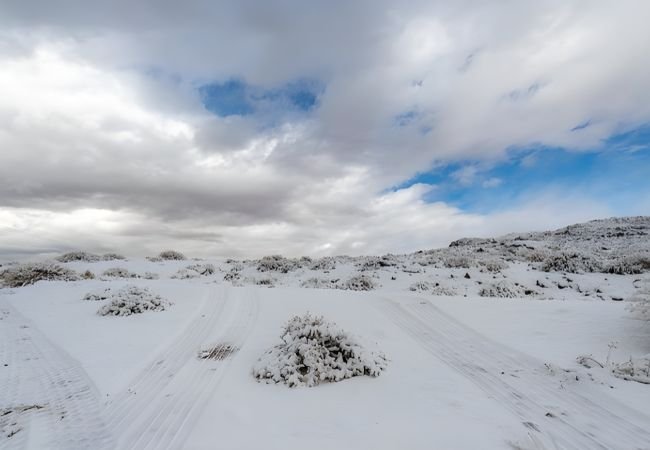 Saudi Arabia Desert Snowfall